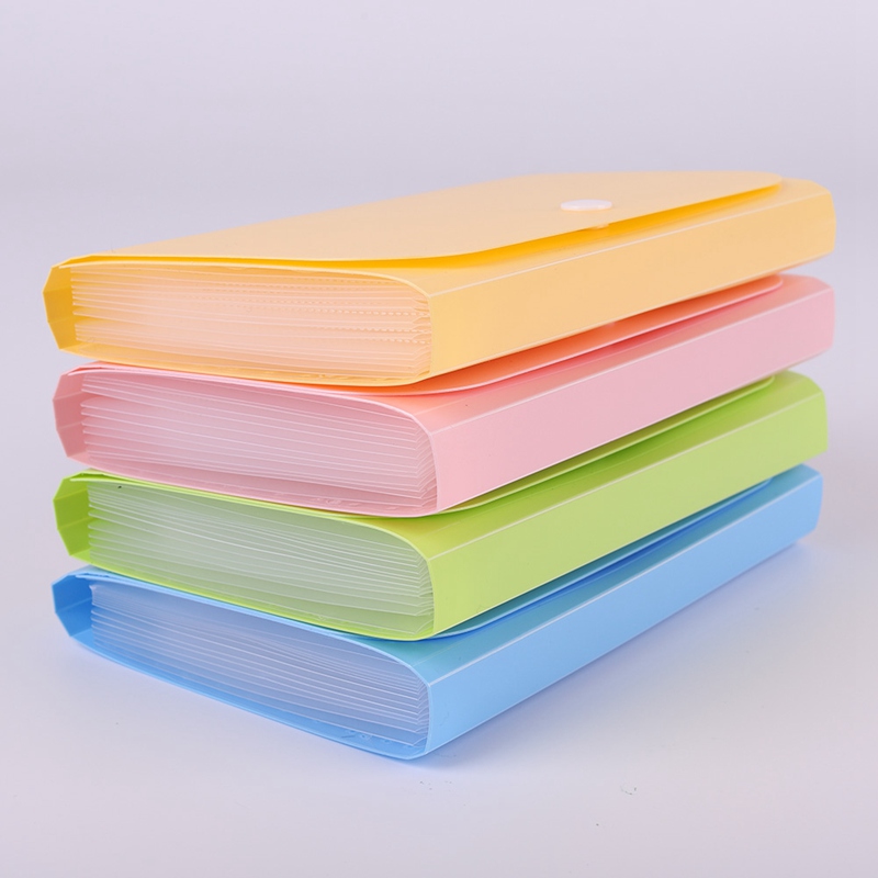 Plastic Candy Color A6 File Folder Small Document Bags Expanding Wallet